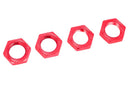 00180-111 - Wheel Nut - Serrated - Aluminum - Red - 4