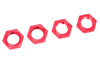 00180-111 - Wheel Nut - Serrated - Aluminum - Red - 4