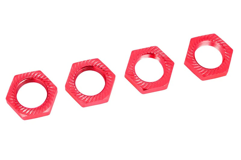 00180-111 - Wheel Nut - Serrated - Aluminum - Red - 4