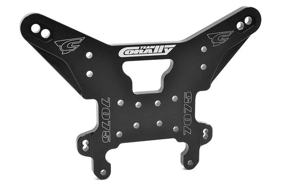 00180-112 - Shock Tower, Asuga XLR, Rear, Swiss Made 7075 T6, 5mm, Hard Anodized, Black, Made In Italy