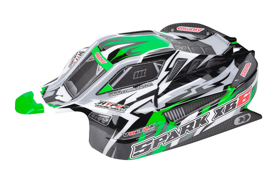 00180-116 - Polycarbonate Body, Spark XB6, Green, Cut, Decal Sheet, 1pc