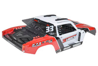 00180-125 - Polycarbonate Body Shiroi+ Driver Interior + Roll Cage + Body Accessories - Decals - Red - Cut - 1pc
