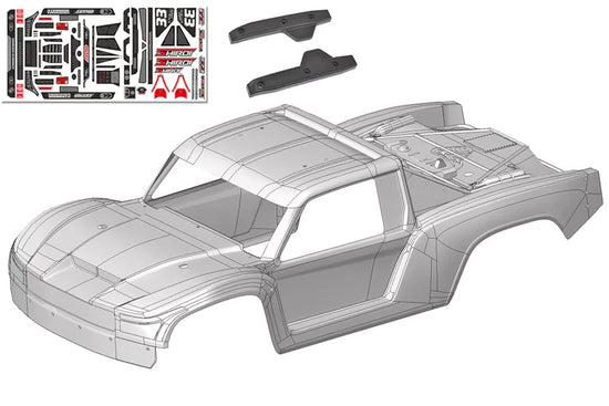 00180-125 - Polycarbonate Body - Shiroi - Clear - Cut - Decals - 1pc