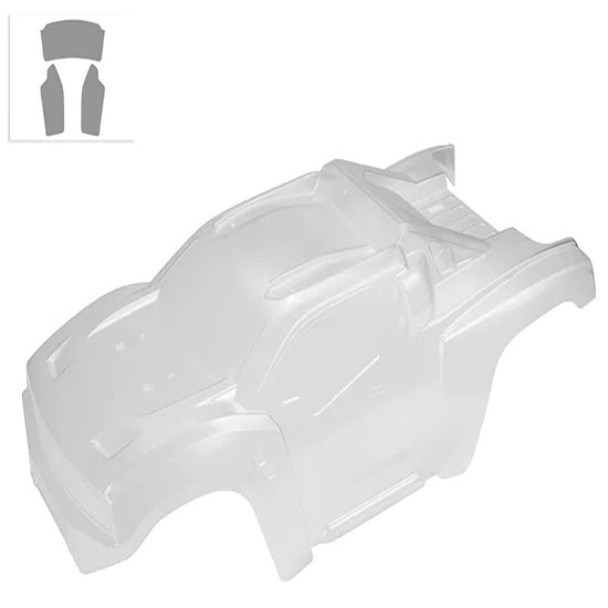 00180-1329 - Corally Polycarbonate Body - Punisher 4 - Clear - Cut - Decals - 1 Pc