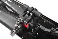 00180-829 - Center Diff Plate, Chassis Brace Holder, Swiss Made 7075 T6, Black, Made in Italy