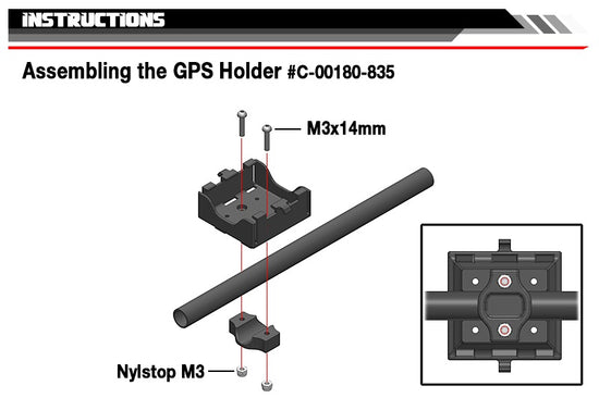 00180-835 - Holder for TC GPS, Composite, 1 Set