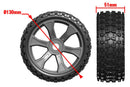 00180-856 - Asuga XLR Off-Road Low Profile Tires Glued on Black 1 pair