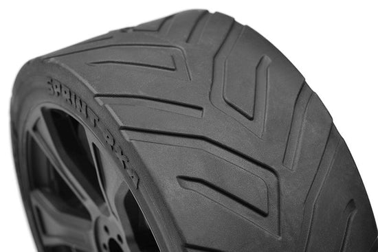 00180-909 - Sprint RXA, Asuga XLR Street Tires, Low Profile, Glued on Black Rims, 1 pair