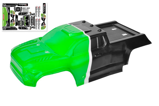 00230-0096-G - Polycarbonate Body - Furago XD - Painted - Cut - Decals - Green Color - 1 Pc