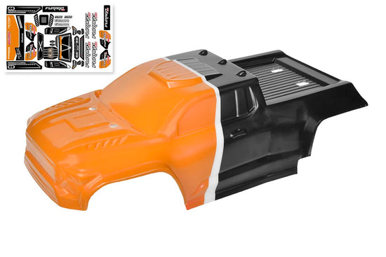 00230-0096-O - Polycarbonate Body - Furago XD - Painted - Cut - Decals - Orange Color - 1 Pc