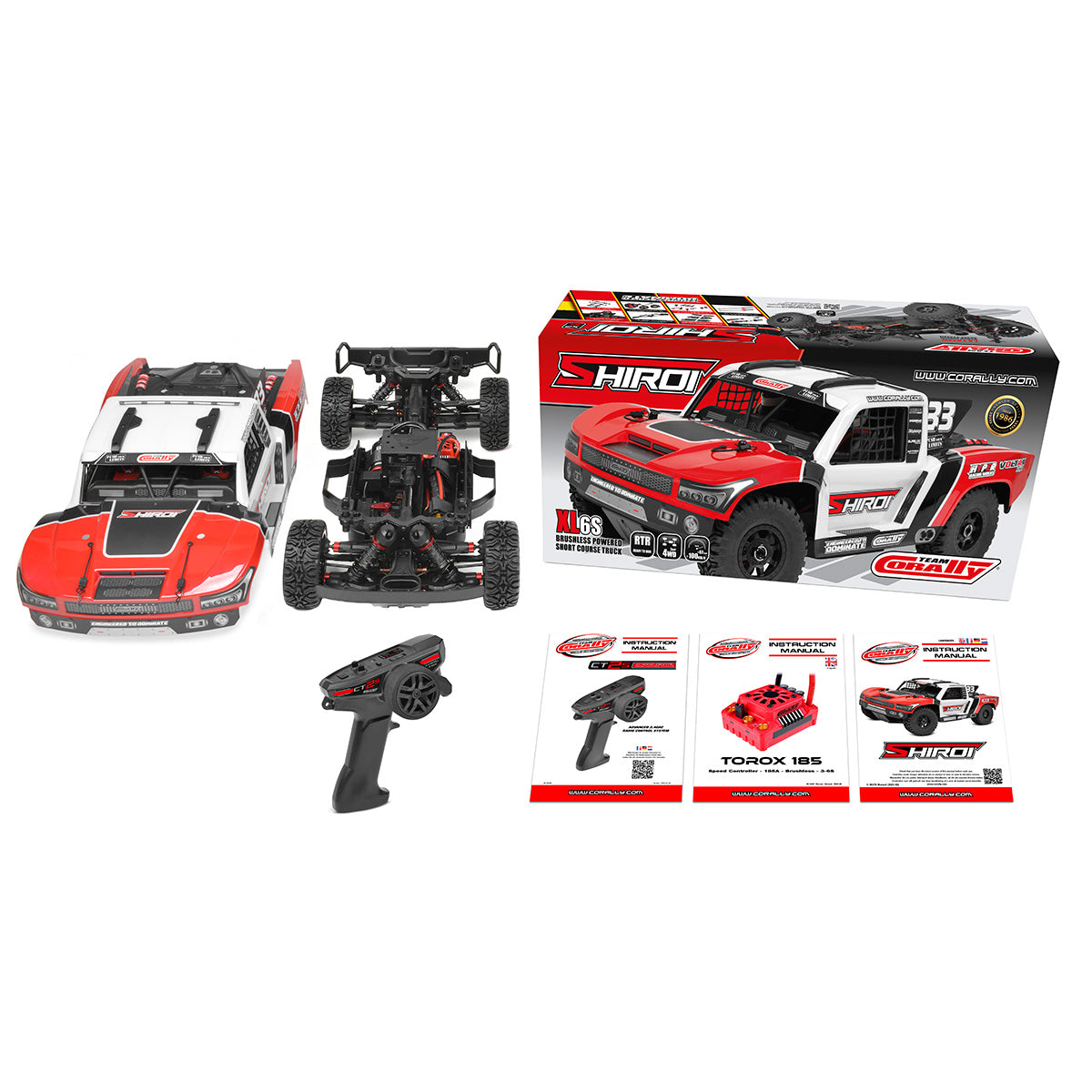 00278-R - Shiroi XP6 1/8 6S Short Course Truck, RTR Version, Red