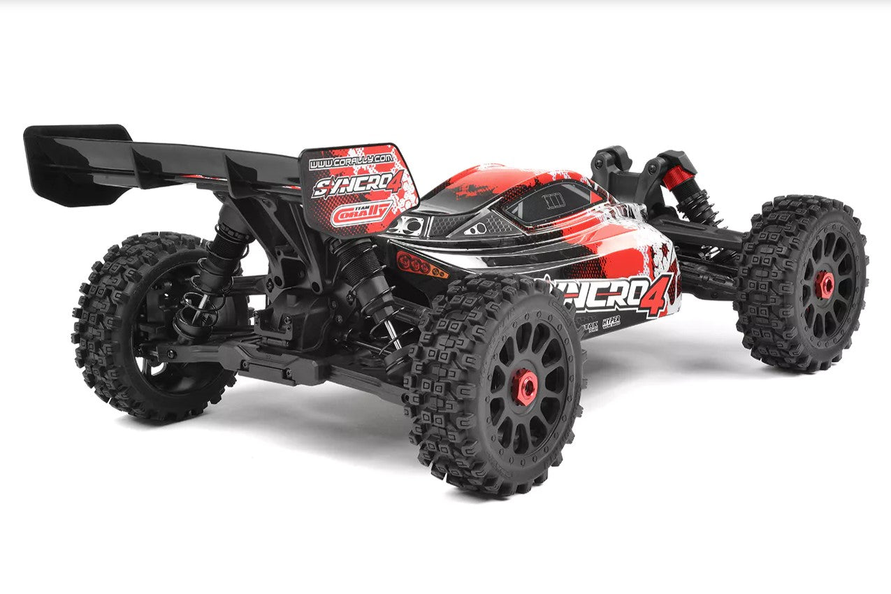 00287-R - Syncro-4 1/8 4S Brushless Off Road Buggy, RTR, Red
