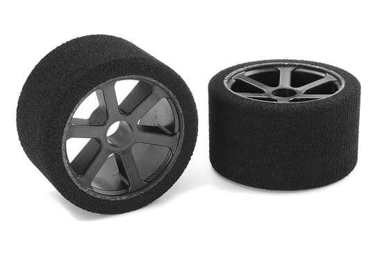 14720-30 - Attack Foam Tires, for 1/12 Circuit, 30 Shore Pink, Front, Carbon Rims