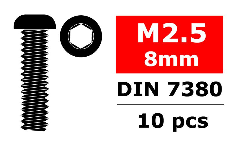 COR3003-25-08-Steel-Screws-M2.5-X-8mm,-Hex