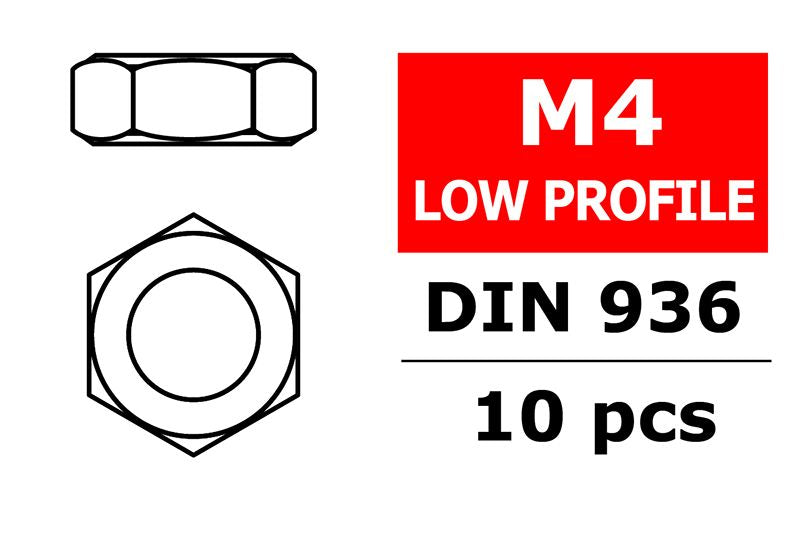 COR3104-40-Low-Profile-Nut,-M4,-10pcs