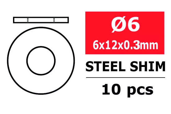 3301-060- - Steel Metric Shim - 6x12x0.3mm - 10pcs