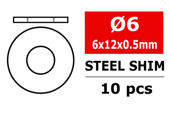 3301-060- - Steel Metric Shim - 6x12x0.5mm - 10pcs