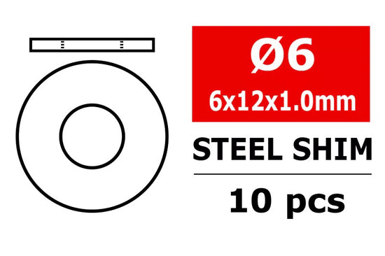 3301-060- - Steel Metric Shim - 6x12x1.0mm - 10pcs
