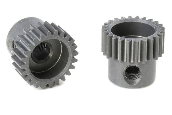 70324 - 64 DP Pinion - Short - Hard Anodized AL7075 - 24 Teeth - Shaft Dia. 3.17mm