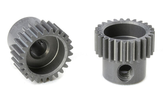 70325 - 64 DP Pinion - Short - Hard Anodized AL7075 - 25 Teeth - Shaft Dia. 3.17mm