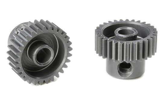 70329 - 64 DP Pinion - Short - Hard Anodized AL7075 - 29 Teeth - Shaft Dia. 3.17mm