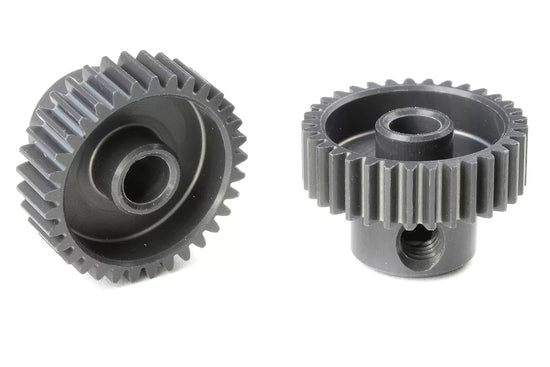 70333 - 64 DP Pinion - Short - Hard Anodized AL7075 - 33 Teeth - Short Dia. 3.17mm