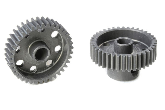 70338 - 64 DP Pinion - Short - Hard Anodized AL7075 - 38 Teeth - Shaft Dia.3.17mm