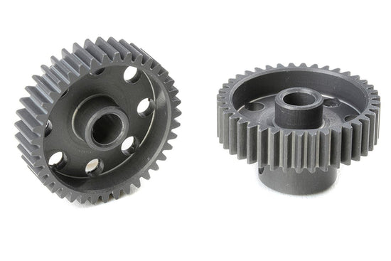 70339 - 64 DP Pinion - Short - Hard Anodized AL7075 - 39 Teeth - Shaft Dia. 3.17mm