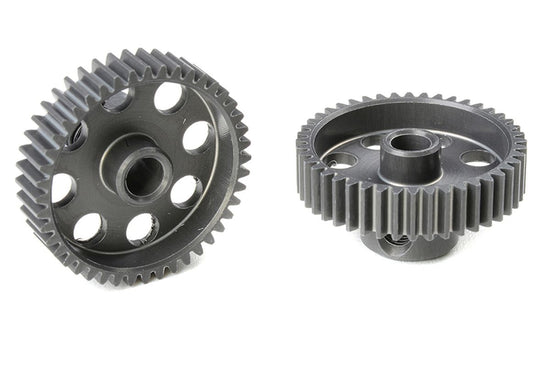 70344 - 64 DP Pinion - Short - Hard Anodized AL7075 - 44 Teeth - Shaft Dia. 3.17mm