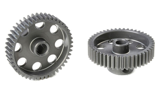 70346 - 64 DP Pinion - Short - Hard Anodized AL7075 - 46Teeth - Shaft Dia. 3.17mm